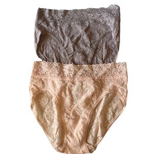 (2) NEW Hanky Panky Signature Lace Brief Panties French Cut Size Small